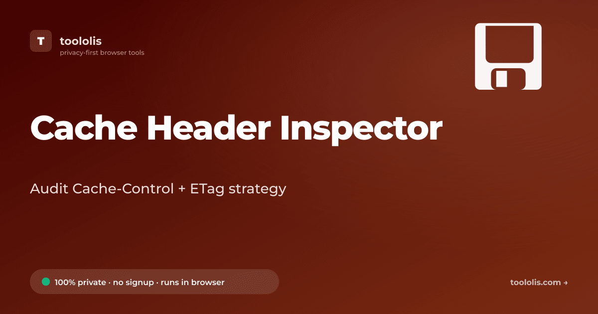 Cache Header Inspector — Free SEO & Web Tool | Toololis