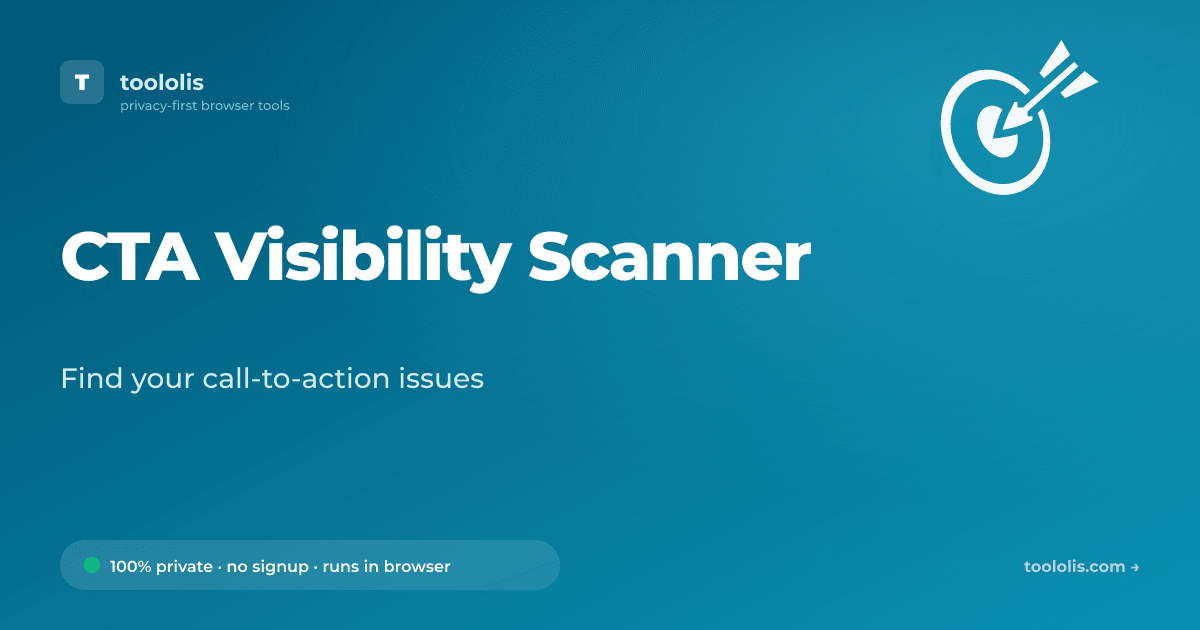 CTA Visibility Scanner — Free SEO & Web Tool | Toololis