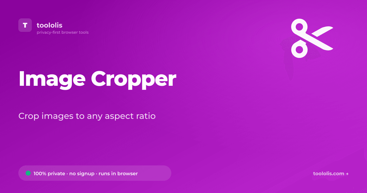 Image Cropper — Free Image Tool | Toololis